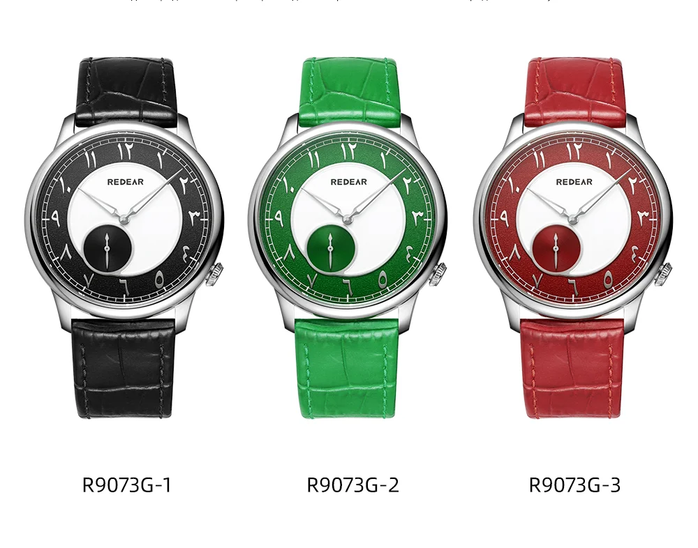 Элегантные мужские кварцевые часы REDEAR с малой секундной стрелкой