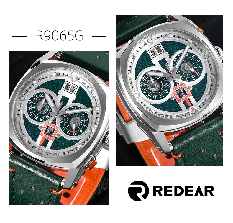 Мужские многофункциональные светящиеся кварцевые часы REDEAR