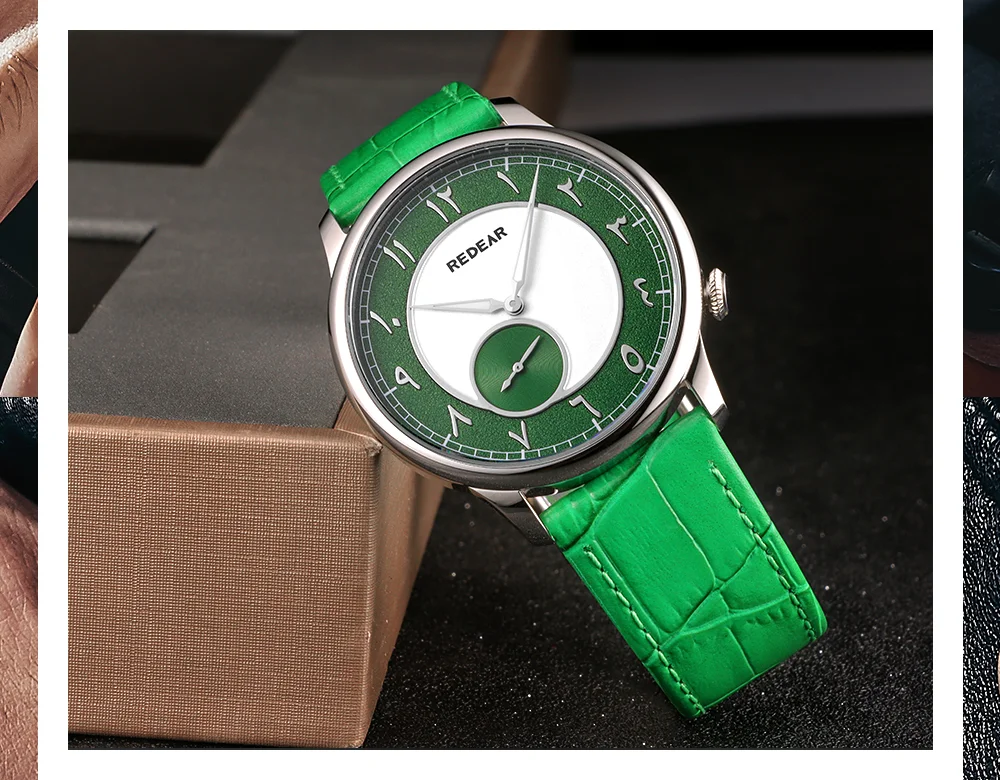 Элегантные мужские кварцевые часы REDEAR с малой секундной стрелкой