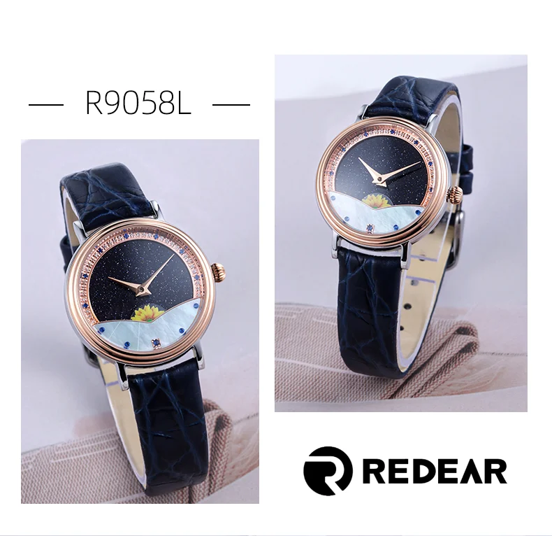 Женские роскошные часы REDEAR из высококачественного мрамора