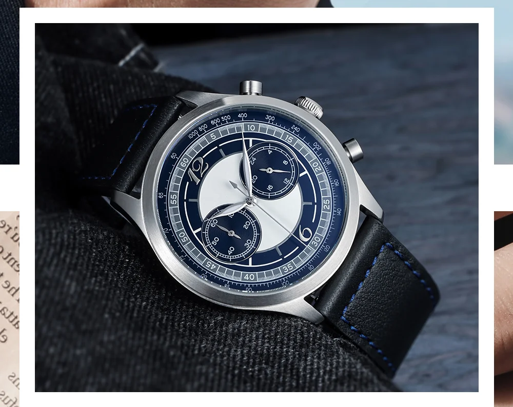 Мужские кварцевые часы REDEAR с календарем и хронографом