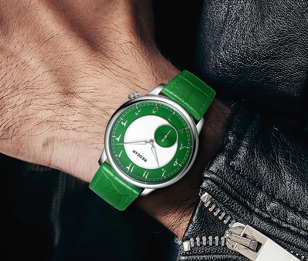 Элегантные мужские кварцевые часы REDEAR с малой секундной стрелкой