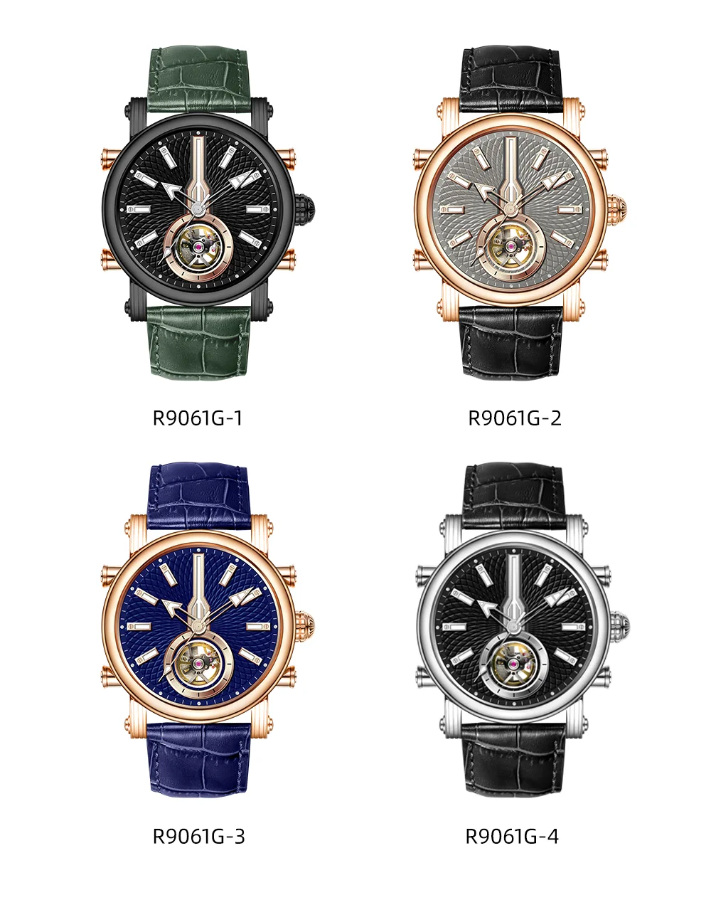 Мужские винтажные водонепроницаемые механические часы REDEAR