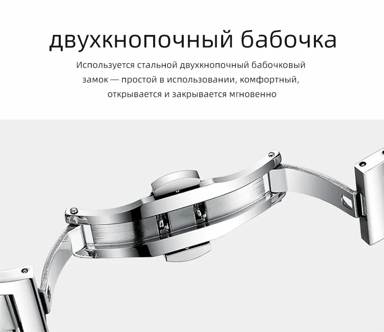 Женские роскошные кварцевые часы с календарем Carl Vinson