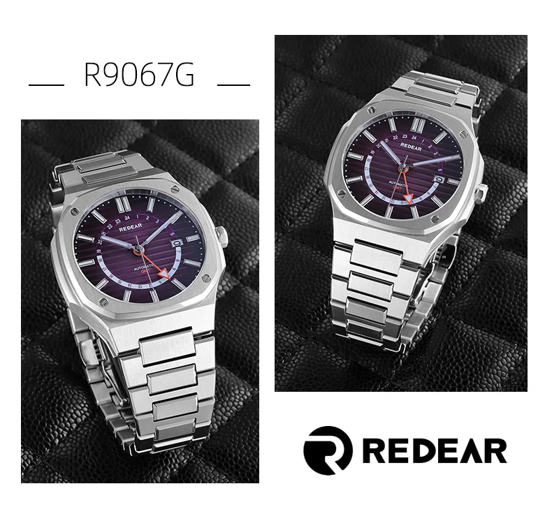 Мужские классические механические часы REDEAR с календарем