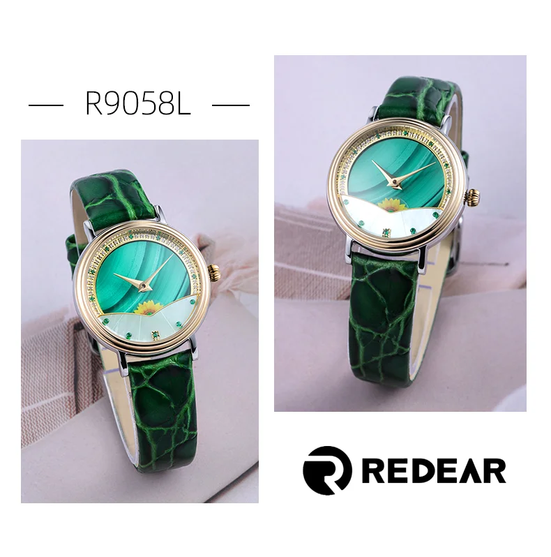 Женские роскошные часы REDEAR из высококачественного мрамора