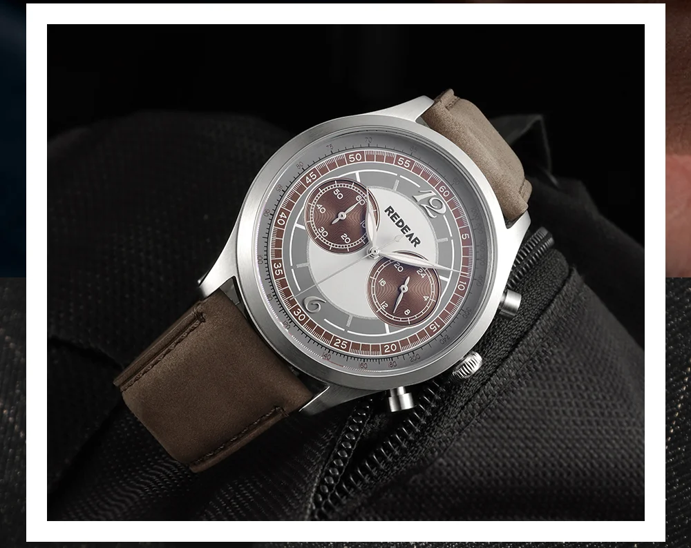 Мужские кварцевые часы REDEAR с календарем и хронографом