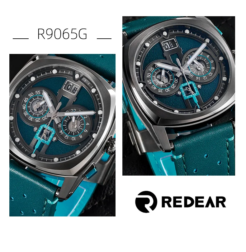Мужские многофункциональные светящиеся кварцевые часы REDEAR