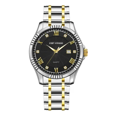 Мужские деловые кварцевые часы с календарем Carl Vinson